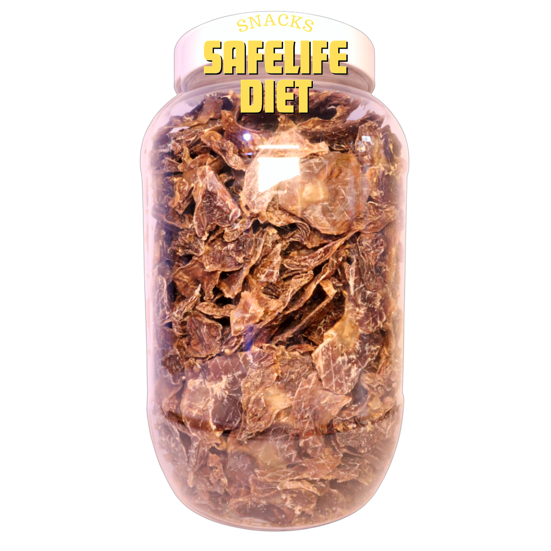 envase plastico de 700 gramos de contre de pollo sin etiqueta safelife diet