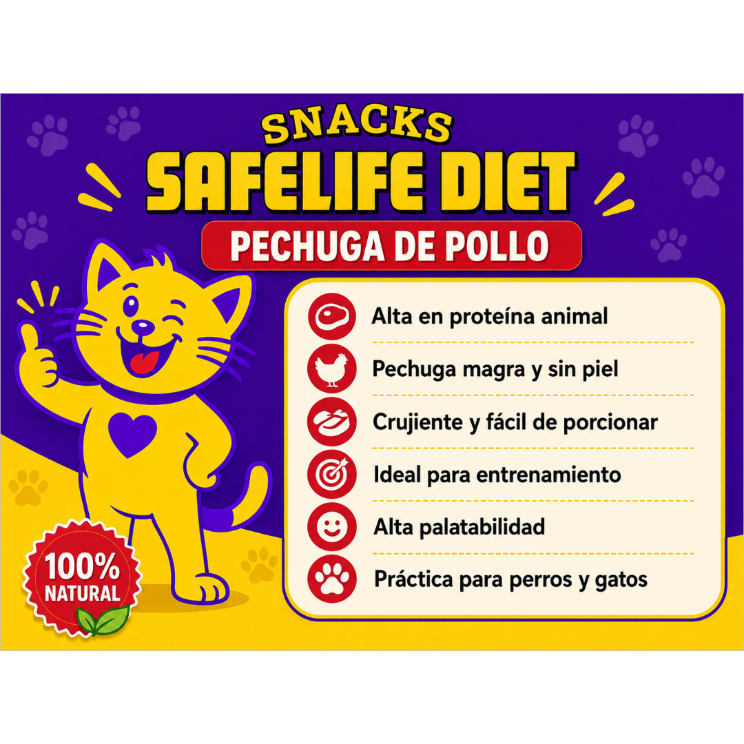 beneficios premio deshidratado de pechuga de pollo para perros y gatos 1x1